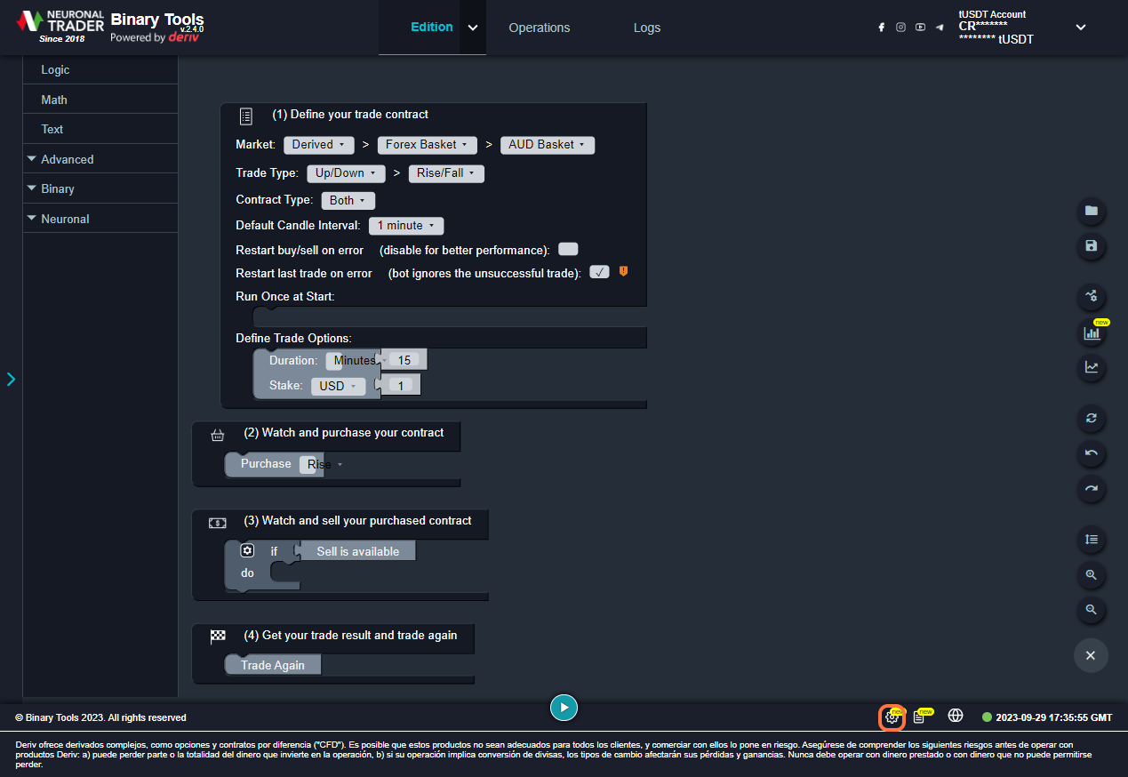 Click on Settings...
