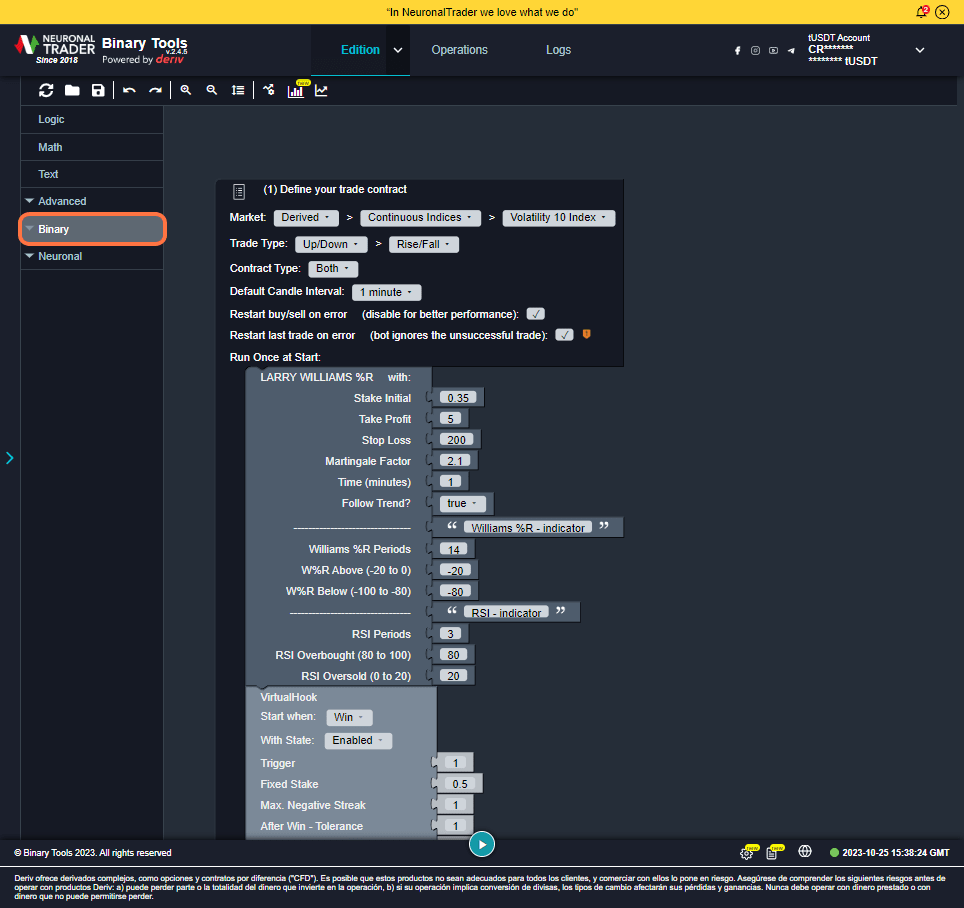 Click on Binary library