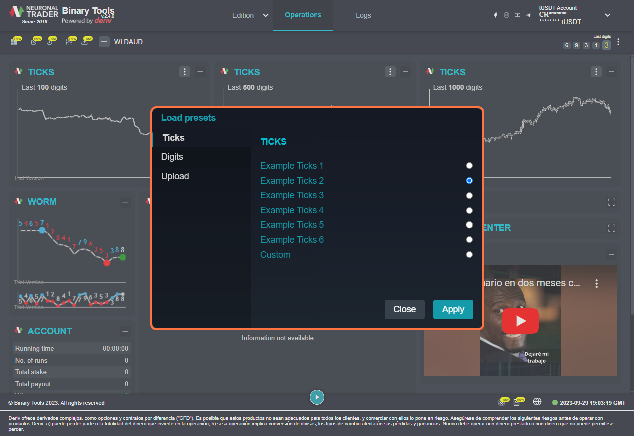 load presets