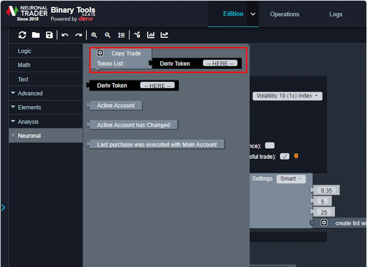 Here is the "Copy trade" Library